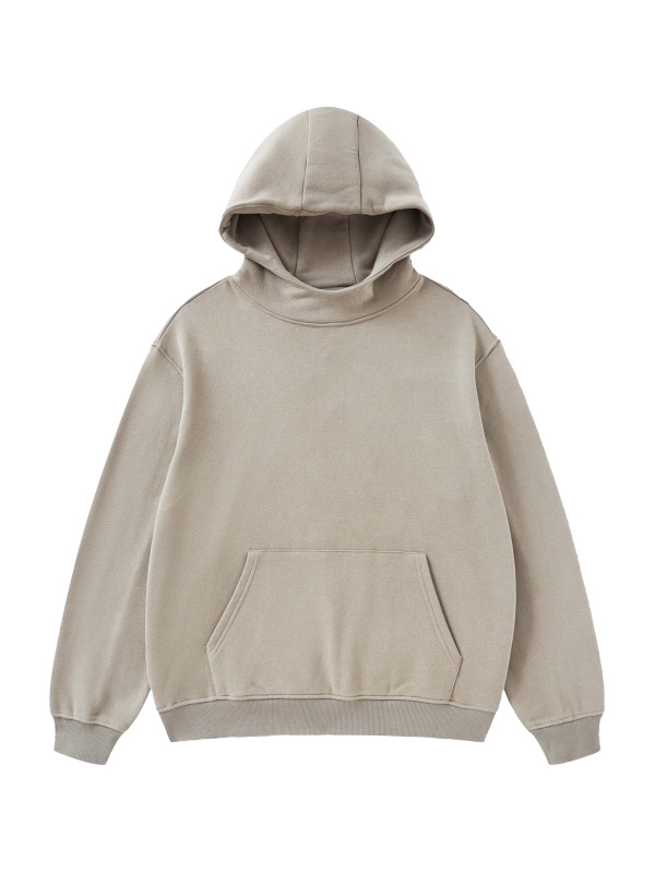 Fleeced High Neck Hoodie #RU0068 | TAPSTITCH